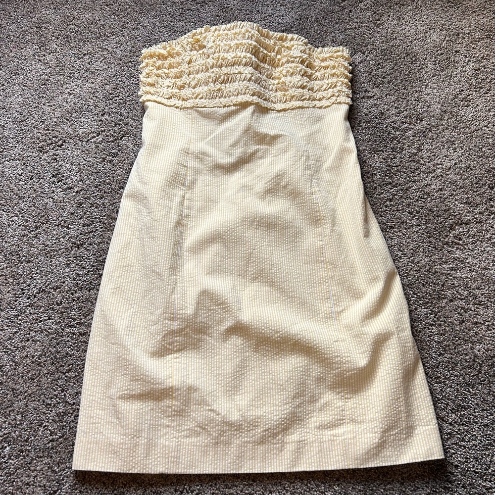 Lilly Pulitzer Yellow STARFRUIT YELLOW HOLIDAY SEERSUCKER  Size 8 New with Tags